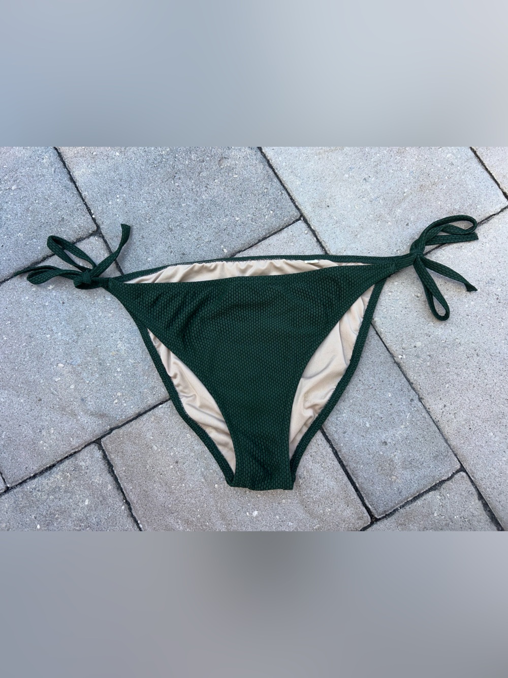 Shade & Shore Dark Green Tie-Side Bikini Bottom